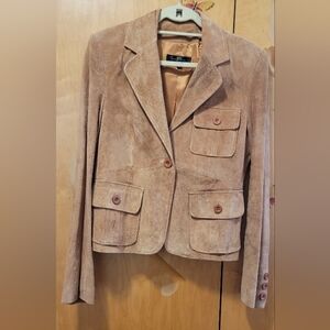 Genuine suede leather jacket